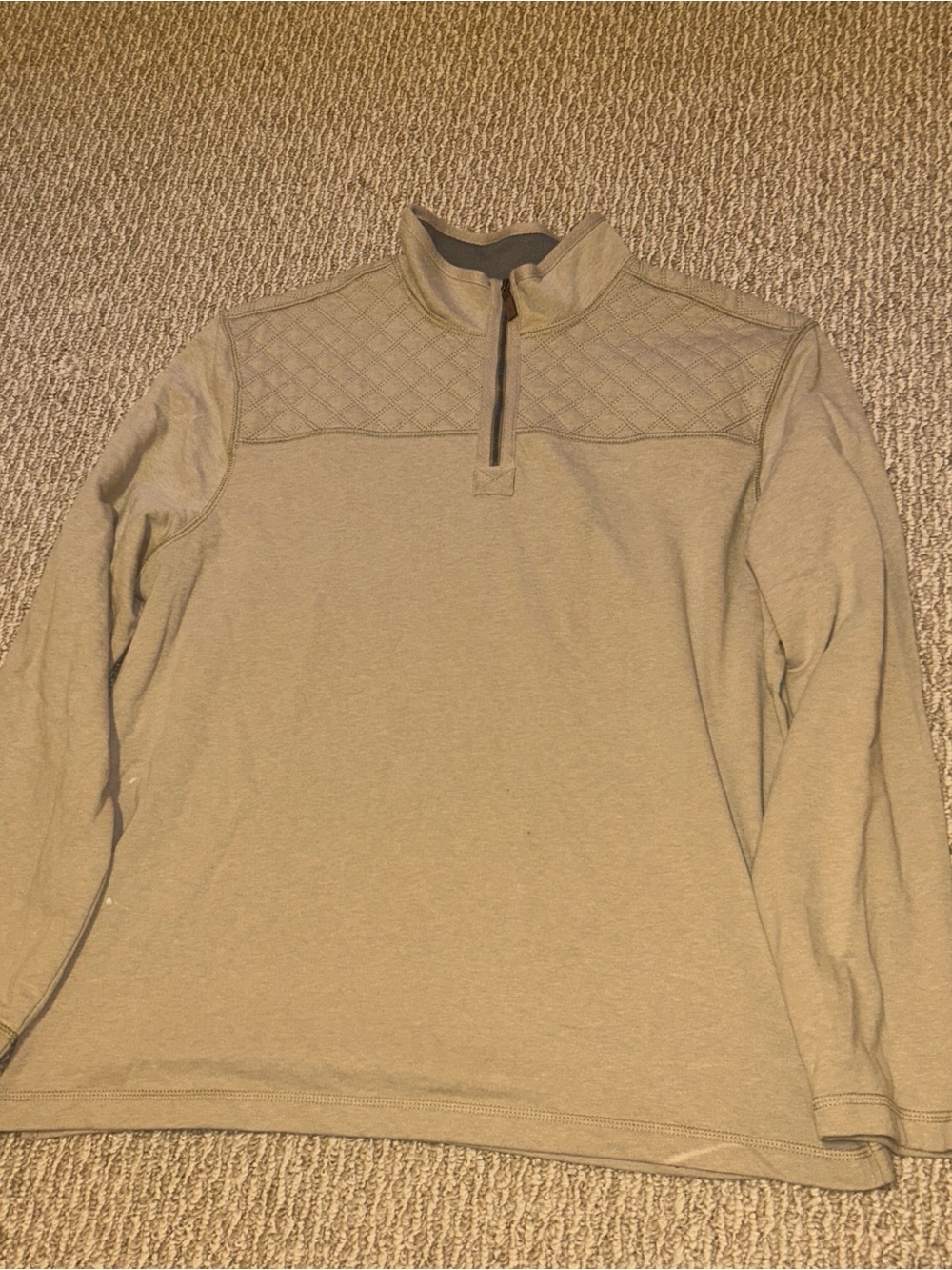 G.H. Bass & Co. Men’s Quarter-Zip Pullover Sweater - Khaki